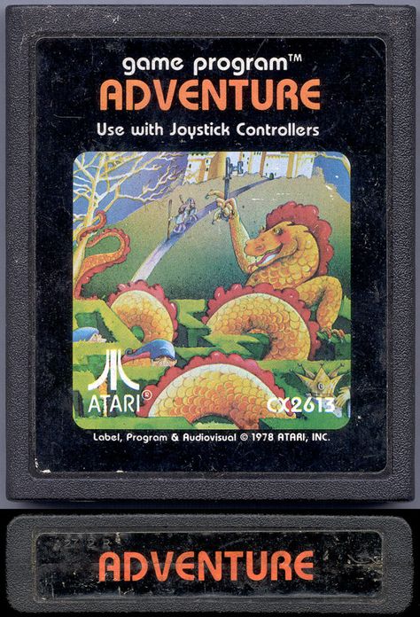 Adventure Game Cartridge for the Atari VCS Atari Video Games, 80’s Toys, Atari 2600 Games, 80s Video Games, Atari Games, Video Game Consoles, Nintendo Entertainment System, Beer Ad, Video Game Systems