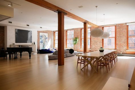 Architectural Characteristics of NYC Lofts · Fontan Architecture Soho Loft Nyc, Exposed Brick Loft, Dumbo Loft, Interior Design Loft Style, New York Style Apartment, Loft Style Living Room, New York Loft Style, Apartments In Nyc, Loft Vibes