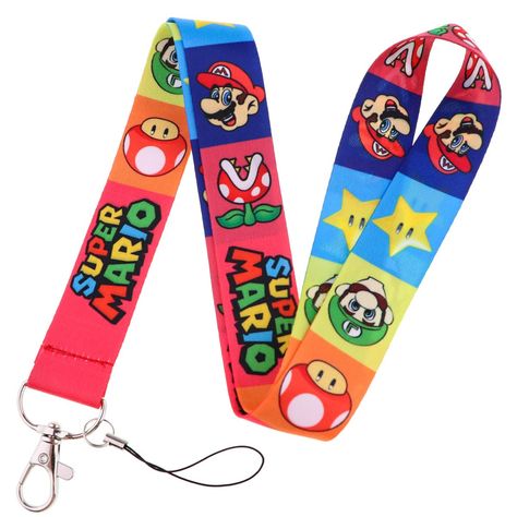 PRICES MAY VARY. Environmental Material: Our Lanyard is made of high quality fiber material, this material is very safe, no fade, no lead and no nickel. We use special craft and make the product surface more smooth. Special Gift: Unique style, the best gift for any festival as Halloween, Mother’s Day, Father’s Day, Easter, Thanks Giving Day and Christmas. Clean and Maintain: When you did not use the lanyard, you should put the lanyard to an OPP bag and protect the lanyard. When you found the lan Anime Lanyard, Super Mario Game, Mario Game, Super Mario Games, Badge Lanyard, Mario Games, Lanyard Keychain, Key Lanyard, Mario Bros.