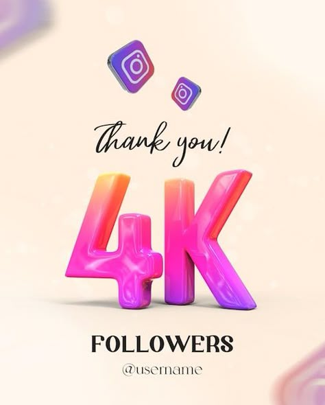 Icon 4k followers on instagram design | Premium Psd #Freepik #psd #thank-you-subscribers #thank-you-followers #thank-you-post #congratulations-post 2k Followers Background, 2k Followers Thanks Instagram Background, Facebook And Instagram Logo, Instagram Likes And Followers, New Instagram Logo, Red Background Images, Splash Images, Followers On Instagram, Photo Logo Design