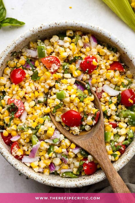 You will love how effortless this Italian corn salad is to make. Simply grill the corn and then chop and mix! Italian Corn, Broccoli Pasta Salads, Homemade Italian Dressing, Best Pasta Dishes, Italian Chopped Salad, Corn Salad Recipes, The Recipe Critic, Cucumber Tomato Salad, Recipe Critic