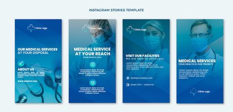 Medical Instagram, Medical Infographic, Instagram Grid Design, Clinic Logo, Vector Gradient, Social Templates, Instagram Template Design, Video Testimonials, Medical Logo