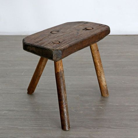 Vintage Milking Stool, Workshop Stool, Log Chairs, Wicker Bar Stools, Wood Stools, Wood Step Stool, Steel Stool, Milking Stool, Green Woodworking