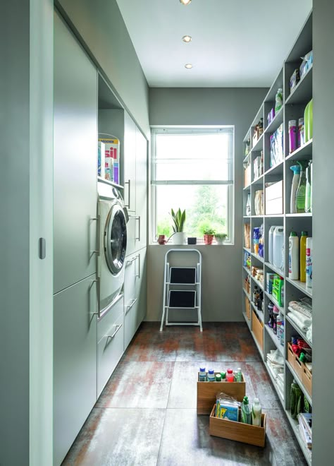 Laundry Pantry Combo Ideas, Pantry And Laundry Room Combo Layout, Pantry Laundry Room Combo, Practical Laundry Room, Utility Room Ideas, Utility Room Storage, Small Utility Room, Utility Room Designs, Laundry Room Ideas Small Space