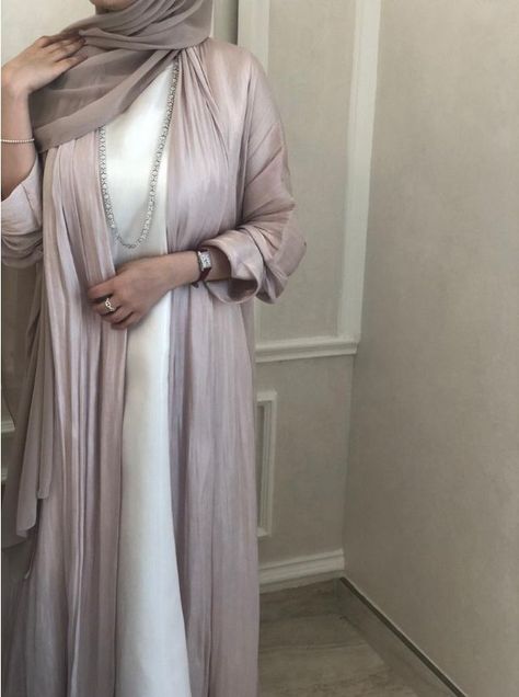 Abaya | Modest Fashion | Hijabi Fashion | Abaya Asethic, Mauve Abaya Outfit, Abaya Fashion 2023, Pastel Abaya, Abaya Modest, Raya 2023, Modest Outfits Muslim, Outfits Muslim, Abaya Designs Latest