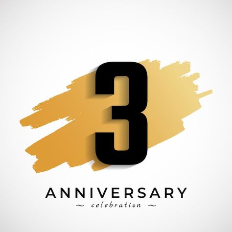 3 Number Logo, Black Dragons, Company Anniversary, Christian Graphics, 3 Year Anniversary, Number Logo, Golden Jubilee, Anniversary Logo, Logo Number