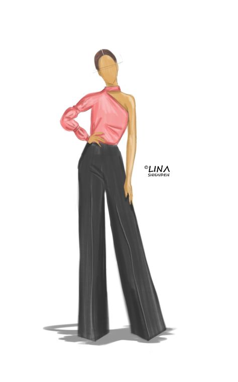 #illustration #illustrationpassion #fashion #fashiondesign #fashionillustration #jumpsuit #black #pink #plack&pink  #digital #digitaldrawings Jumpsuit Illustration, Blush Pink Outfit, Dress Illustration Art, Harry Styles Face, Digital Fashion Illustration, Shirt Painting, Fashion Design Drawing, Fashion Drawing Sketches, Dress Illustration