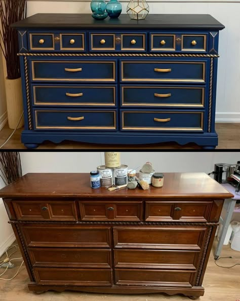 Furniture Remodeling, Revamp Furniture, Refinishing Furniture Diy, Designing Ideas, Diy Home Decor Ideas, Furniture Rehab, Diy Furniture Renovation, Dresser Makeover, Painting Furniture Diy