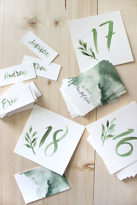 Watercolor Table Numbers, Rustic Table Numbers, Signing Table Wedding, Rustic Wedding Table, Country Wedding Invitations, Event Table, Simple Invitation, Park City Utah, Simple Wedding Invitations