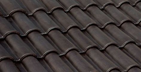 Tile Roof House Exterior Colors, Black Paned Windows, Exterior Paint For House, French Roof, Spanish Colonial Decor, Paned Windows, Ceramic Roof Tiles, California Craftsman, Spanish Farmhouse