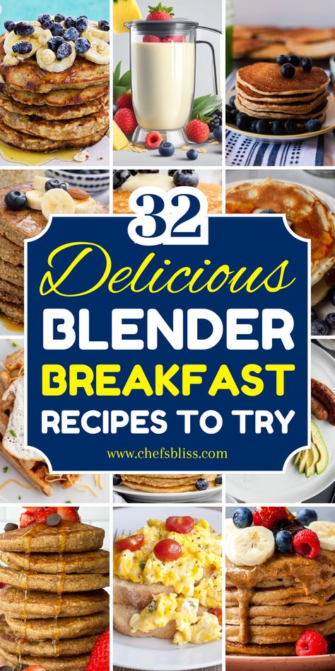 A blender makes breakfast quick, easy, and nutritious, helping you create everything from smoothies and protein shakes to pancake batters and chia puddings. This collection of 32+ blender breakfast recipes will give you plenty of delicious ideas to start your day with minimal effort and maximum flavor. Blender Breakfast, Chia Puddings, Breakfast Quick, Busy Morning, Blender Recipes, Pancake Batter, How To Make Breakfast, Chia Pudding, Quick Breakfast