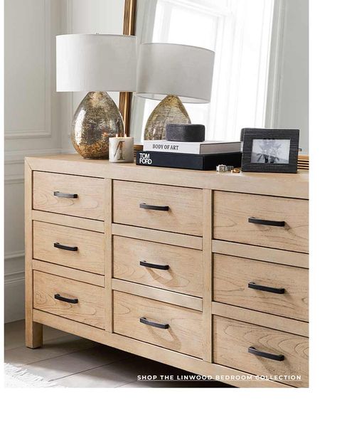 Dresser Pottery Barn, Extra Wide Dresser, Wooden Bedroom Furniture, Wooden Beds, Holiday Lookbook, Outdoor Dinnerware, Wooden Bedroom, Wide Dresser, Small Entryways