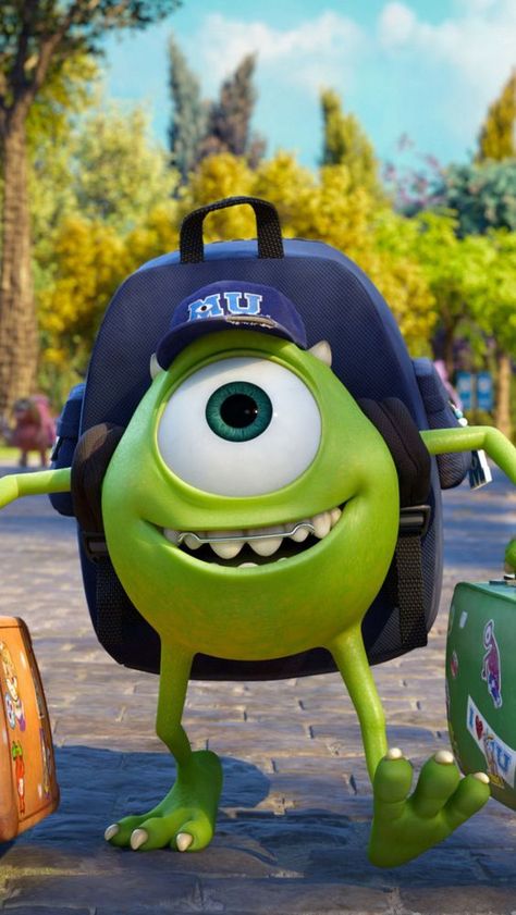 Mike Wazowski College Movies, Disney Mignon, Back To University, Charlie Day, Steve Buscemi, Disney Monsters, Pixar Characters, Wallpaper Disney, Disney Mom