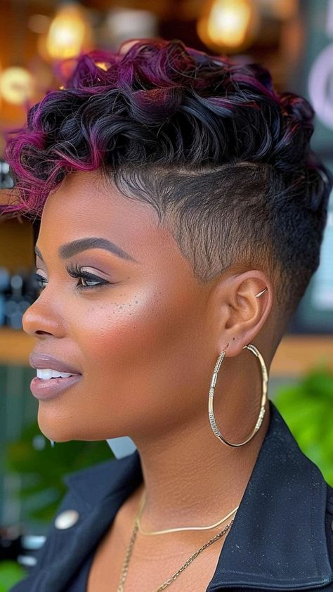 20 Haircut Ideas to Flaunt Your 4C Hair Short Hairstyle Fancy, Natural Hair Haircuts Shape, Meghan Good Hairstyles, Short Mowhak Hairstyle Woman, Color In Short Hair, Short Hair With Big Curls, Hairstyles With Shaved Sides Black Women, Molded Hairstyles For Black Women, Over 40 Hairstyles Short