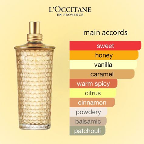 Miel and Vanille by L'Occitane. Similar to Reve de Miel by Nuxe and Pure Honey by Kim Kardashian *:･ﾟ✧*:･ﾟ #vanilla #vanillaperfume #honeyperfume #loccitane #perfumelovers #perfume #perfumes Milk And Honey Perfume, Honey Scented Perfume, Loccitane Perfume, Miel Aesthetic, Perfume Suggestions, Honey Perfume, Honey Makeup, Honey Aesthetic, Vanilla Honey