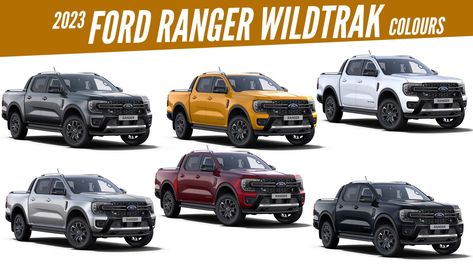 2023 Ford Ranger Wildtrak Pickup - All Color Options - Images Ford Wildtrak 2023, Wildtrack Ranger, Ford Wildtrak, 2023 Ford Ranger, Ranger Wildtrak, Ford Ranger Wildtrak, New 2023, Ford Ranger, Ford Trucks