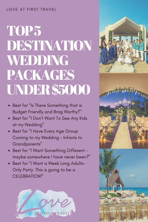 Weddings under $5000 // Budget Destination Wedding // Affordable Destination Wedding // All Inclusive Wedding Under $5000 // 2018 Destination Wedding // 2019 Destination Wedding // 2020 Destination Wedding Packages // Destination Wedding Planner // Destination Wedding Planning Budget Destination Wedding, Weddings Under 5000, Cheap Destination Wedding, Destination Wedding Budget, Affordable Destination Wedding, Cheap Wedding Venues, Destination Wedding Dress, Destination Wedding Locations, Destination Wedding Planning