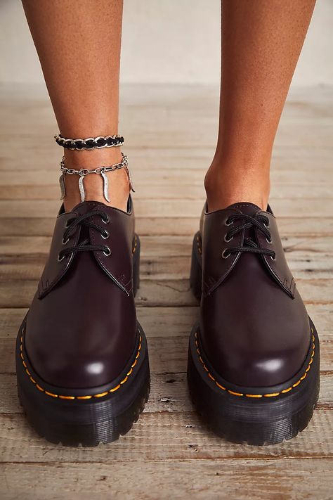 Dr. Martens 1461 Quad Oxfords | Free People 1461 Quad Dr Martens Outfit, Dr Martens Oxfords Outfit, Oxford Outfits Women, Dr Martens 1461 Quad, Doc Martens Loafers, Dr Martens Loafers, Dr Martens Oxford, Platform Doc Martens, Martens Style