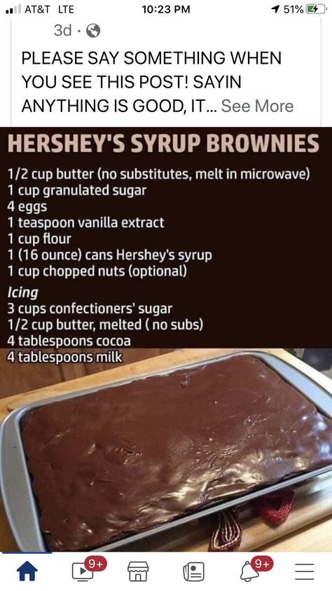 Hershey Syrup Brownies, Hersheys Syrup Brownie Recipe, Chocolate Syrup Brownies, Hershey Brownies, Hershey Recipes, Brownie Desserts Recipes, Hershey Syrup, Cookie Brownie Bars, Vegetarian Cake