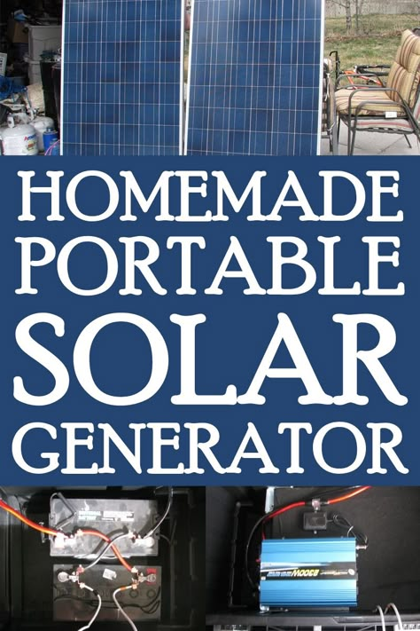 Portable Solar Generator Diy How To Build, Diy Generator How To Build, Diy Solar Power Generator, Alternative Energy Projects, Diy Solar Power System, Diy Solar Power, Solar Powered Generator, Wind Power Generator, Diy Generator