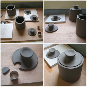 Pots and Paint: Storage Jars - How To Make Flat Lids Lidded Jars Pottery, Pottery Jars, Pottery Lessons, Beginner Pottery, Pottery Pot, Paint Storage, Sculptures Céramiques, Pottery Workshop, Pottery Handbuilding