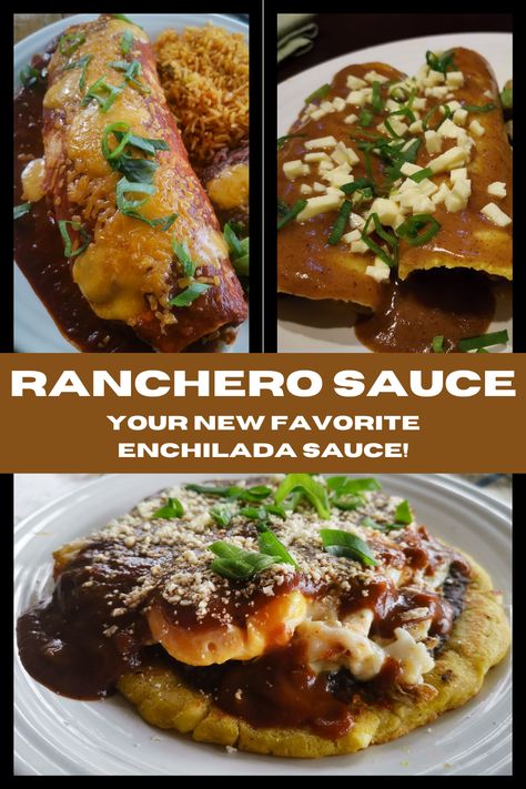 Love enchiladas, smothered burritos, or huevos rancheros? Try my simple, quick homemade ranchero sauce! It's a perfect topping to your favorite Tex Mex meal!  #enchiladasauce #texmexrecipes #mexicanfoodrecipes Enchiladas Rancheros, Smothered Burrito Sauce, Ranchero Sauce, Enchiladas Rancheras Sauce, Wet Burrito Sauce, Spicy Ranchero Sauce, Ranchero Sauce For Eggs, Texmex Enchilada Sauce, Burrito Sauce Recipe