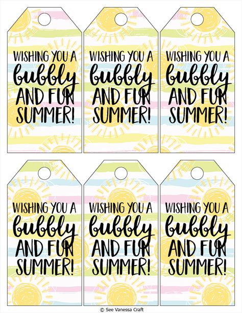 Bubble Wand Gift Tags Free, Bubble Wand End Of Year Gift Tag, Bubbles End Of Year Gift Tags Free, Bubble End Of The Year Tag, End Of The Year Bubble Gift Tags Free, I Hope Your Summer Bubbles With Fun Tag Free, Bubble Gifts For Students, Bubble Tags End Of Year Free, End Of School Year Gift Tags Free