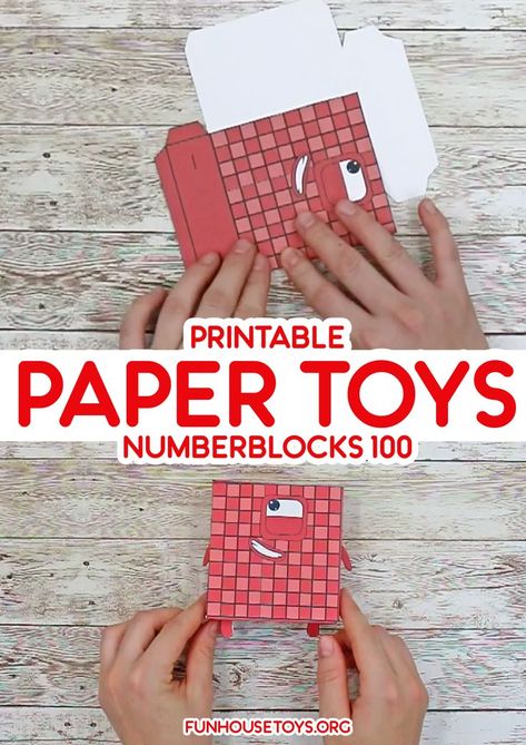 Numberblocks Paper Toys Printable Number Blocks Printable, Paper Toy Template, Toy Template, Math For Middle School, Block Birthday Party, Paper Toy Printable, Number Blocks, Printable Toys, Toys Ideas