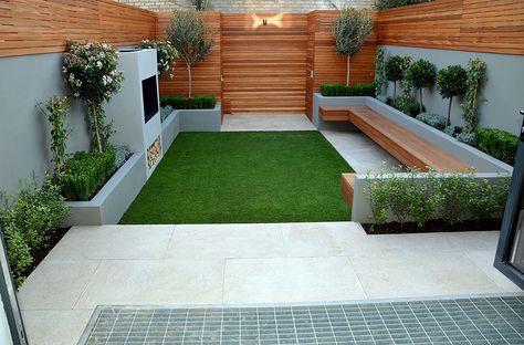 Small Garden With Shed, Small Garden Ideas Modern, Shed Inspiration, Moderne Have, Urban Garden Design, Modern Backyard Landscaping, Front Garden Design, Small Backyard Gardens, London Garden