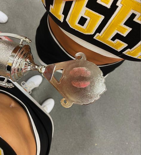 Aesthetic, college cheer, inspo, pictures, trophy, trendy College Cheerleader Aesthetic, Trophies Aesthetic, Cheer Trophy, Inspo Pictures, Aesthetic College, College Cheer, Cheer Life, Queen Aesthetic, College Aesthetic