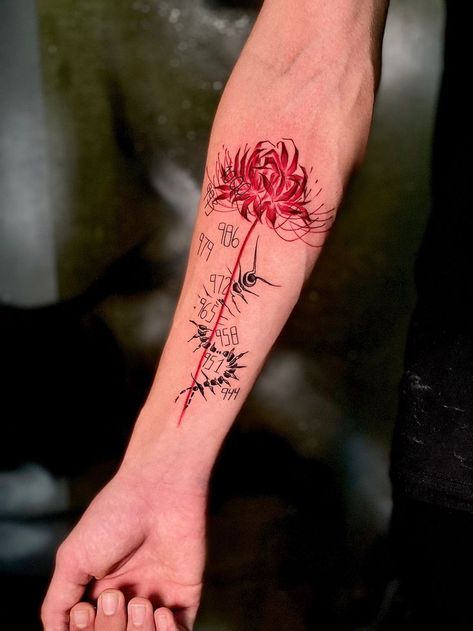 Tokyo Ghoul Tattoo, Ghoul Tattoo, Anime Tattoo Ideas, Lily Tattoo, Tattoo Style Drawings, Small Hand Tattoos, Small Tattoos For Guys, Hand Tattoos For Guys, Anime Tattoo