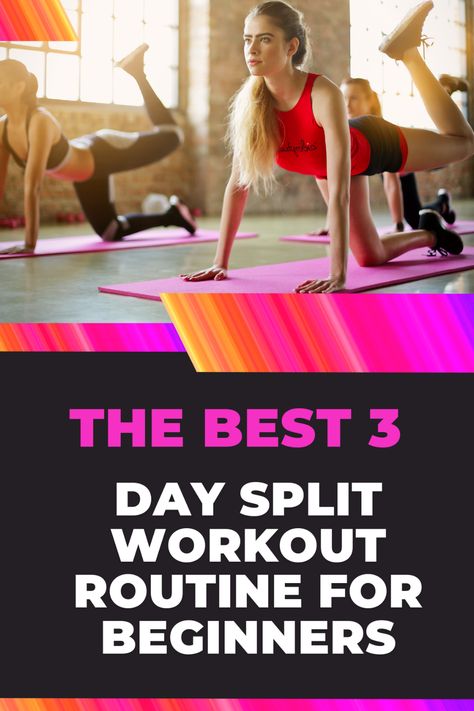 "Transform your fitness journey with our top-rated Beginner 3-Day Split Workout! 🏋️‍♂️ Sculpt, tone, and build strength with this effective routine designed for newcomers to the gym. 💪 Elevate your workouts and achieve your fitness goals in just 3 days a week! #WorkoutRoutine #FitnessForBeginners #StrengthTraining #3DaySplitWorkout #BeginnerGains #StrengthTraining101 #FitnessJourney #WorkoutGoals #BodyTransformation #HealthyHabits #ExerciseMotivation #GymGuide #FitnessForLife" Three Days A Week Workout Plan, Workout Split For Toning, 3 Workouts A Week, Beginner Strength Training For Women Gym, 3 Day Gym Workout Plan For Beginners, Three Day A Week Workout Plan Gym, 3 2 1 Method Workout Plan, 3 Day Split Workout Women Gym Beginner, 3 2 1 Workout Method Schedule