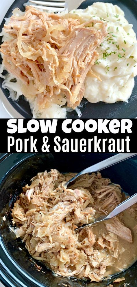 Pork And Sauerkraut Crockpot, Slow Cooker Pork And Sauerkraut Recipe, Crockpot Pork And Sauerkraut, Pork And Sauerkraut Recipe, Pork Roast And Sauerkraut, Pork Chops And Sauerkraut, Pork And Sauerkraut, Crockpot Pork Roast, Slow Cooker Pork Roast