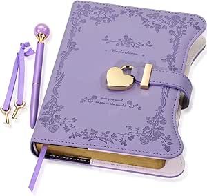 Purple Diary, Diary With Lock, Lilac Aesthetic, Refillable Notebook, Garden Purple, Girls Gift Ideas, Crafts For Sale, Pink Office, Purple Things