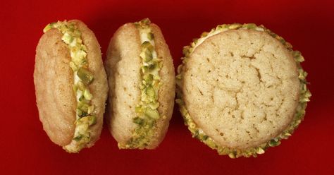 Pistachio-Orange Cookies via Star Tribune Cookie Contest Pistachio Sandwich, Holidays Desserts, Orange Pistachio, 3 Cookies, Cookie Contest, Sandwich Cookie, Pistachio Cookies, Cooking Contest, Orange Cookies