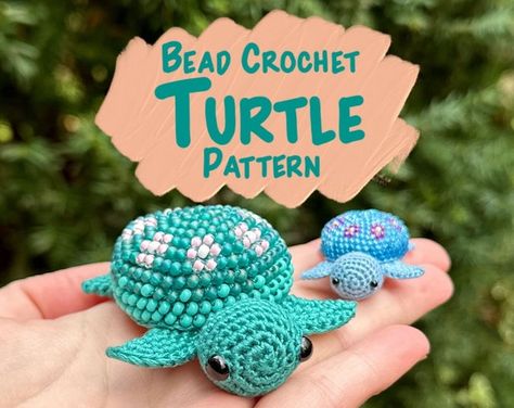 CauliCrochet - Etsy Bead Crochet Amigurumi, Crochet Beading, Beaded Turtle, Turtle Amigurumi, Crochet Turtle Pattern, Turtle Keychain, Crochet Tutorial Pattern, Crochet Chicken, Bead Crochet Patterns