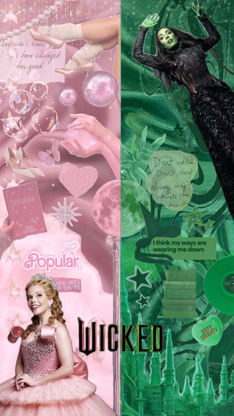 WICKED #wicked #wickedmusical #glinda #galinda #elphaba #elphie #myraruiz #fabibang Elphaba And Glinda, Glinda The Good, Wicked Musical, Cute Lockscreens, The Wonderful Wizard Of Oz, Theatre Life, Disney Aesthetic, Movie Wallpapers, Cute Patterns Wallpaper