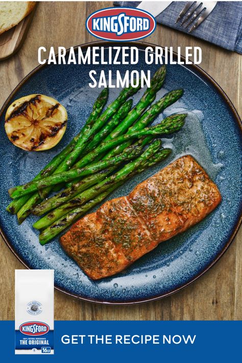 This salmon is so good! A simple brown sugar and dill weed marinade pairs perfectly with rich salmon filets. #Kingsford. It's How You Do It. Grilled Salmon Fillet, Kingsford Charcoal, Salmon Fillet Recipes, Salmon Filets, Cooking Tricks, Grilled Salmon Recipes, Salmon Fillet, Dinner This Week, Grilled Salmon