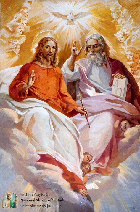 "Therefore go and make disciples of all nations, baptizing them in the name of the Father and of the Son and of the Holy Spirit." - Matthew 28:19 The Most Holy Trinity, Trinity Sunday, Make Disciples Of All Nations, Go And Make Disciples, Matthew 28 19, St Basil's, Catholic Priest, Pentecost, Catholic Prayers