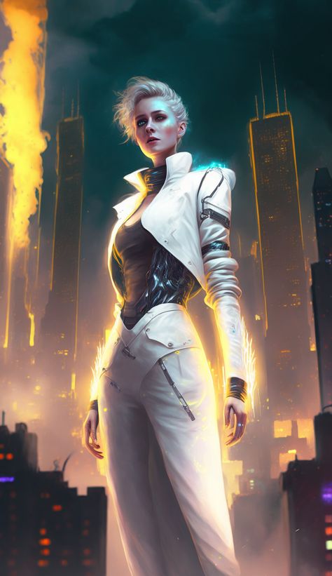 Cyberpunk Reporter, Shadow Runner, Mom Characters, Sci Fi Character Art, Star Fighter, Cyberpunk Female, Women Scientists, Superhero Characters, Cyberpunk Character