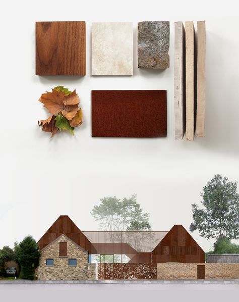 Architecture Material Palette, Exterior Material Board, Architecture Material Study, Material Board Architecture Exterior, Material Study Architecture, Material Board Architecture, Materials Board Architecture, Material Architecture, Building Materials Architecture