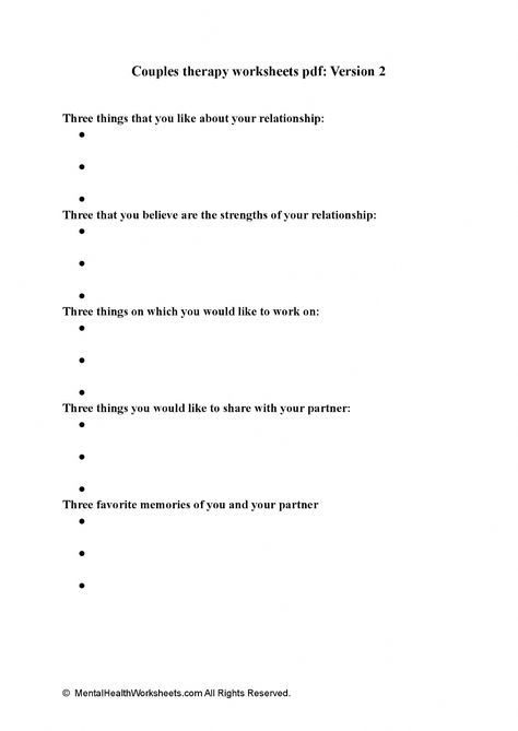 Couples Therapy Activities, Couples Counseling Worksheets, Couples Therapy Exercises, Marriage Counseling Worksheets, Relationship Exercises, Couples Therapy Worksheets, Therapy Questions, Couples Journal, Relationship Worksheets