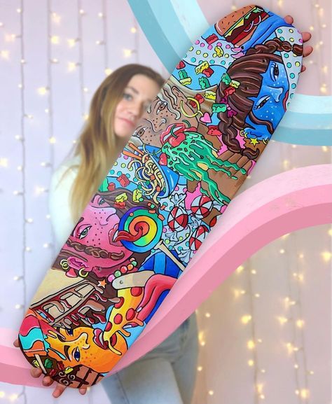 Paint Wallpaper Aesthetic, Skateboard Design Aesthetic, Custom Skateboard Art, Art Skateboard, Painted Skateboard, Skateboard Videos, Black Canvas Art, Paint Wallpaper, Custom Skateboards