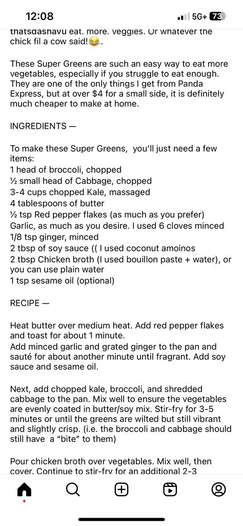 Panda Express Super Greens Recipe, Panda Express Super Greens, Panda Express, Interesting Recipes, Super Greens, Healthy Ideas, Chick Fil A, Greens Recipe, Red Pepper Flakes