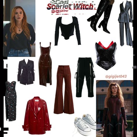 Marvel Fashion, Closet Cosplay, Disney Themed Outfits, Marvel Clothes, Disney Bound Outfits, Fandom Outfits, Wanda And Vision, Wanda Maximoff, Themed Outfits