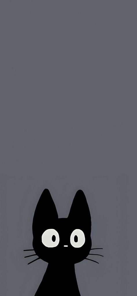 Black And White Simple Wallpaper, Black Cat Wallpaper Aesthetic, Black Cat Wallpaper Iphone, Anime Cat Wallpaper, Jiji Kiki's Delivery Service, Game Drawing, Wallpaper Cats, Black Cat Anime, Trippy Wallpaper