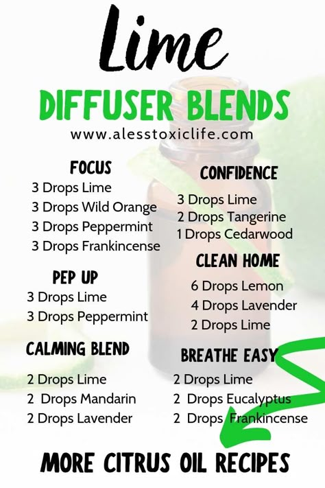 Lime Diffuser Blends, Doterra Diffuser Blends, Essential Oil Combinations, Doterra Essential Oils Recipes, Essential Oil Diffuser Blends Recipes, Young Living Essential Oils Recipes, Essential Oils Guide, Lime Essential Oil, Essential Oil Diffuser Recipes