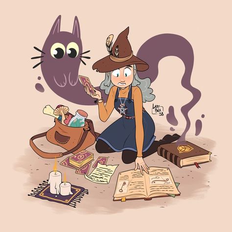 Witch Apprentice Art, Teenage Witch Character Design, Witches Character Design, Young Witch Character Design, Modern Witch Character Design, Witch Design Character, Witch Illustration Character Design, Cute Witch Character Design, Cute Witch Drawing