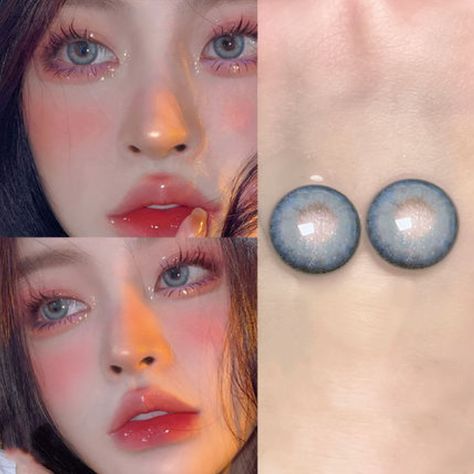 Asian Contact Lens, Blue Eyes Contacts, Korean Contact Lenses, Blue Contact Lenses, Best Contact Lenses, Eye Lens Colour, Contacts Lenses, Colored Eye Contacts, Cosmetic Contact Lenses