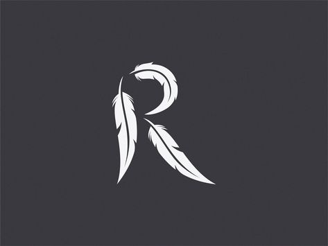 Rupesh Name Logo, Reddy Name Logo, R Logo Design Letter, The Letter R, Raven Logo, Personal Logo Design, Logo Luxury, Bird Logos, Natural Logo